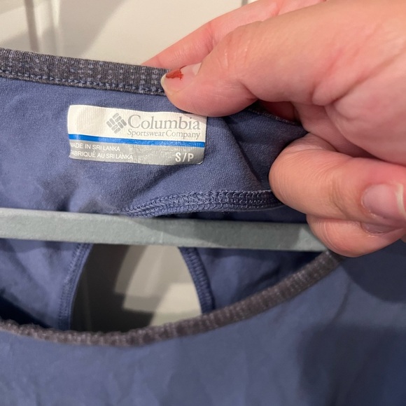 Columbia small Blue Cut Out Sleeveless Tank Top - Picture 2 of 6